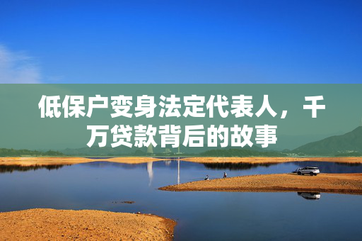 低保户变身法定代表人，千万贷款背后的故事