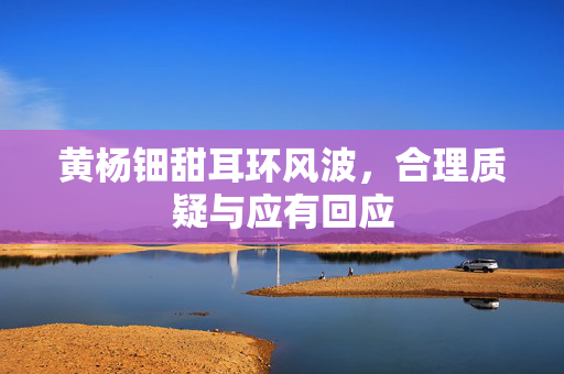 黄杨钿甜耳环风波，合理质疑与应有回应