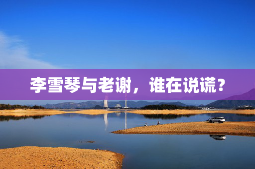 李雪琴与老谢，谁在说谎？