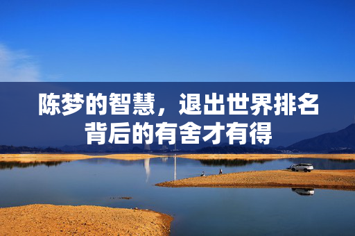 陈梦的智慧，退出世界排名背后的有舍才有得